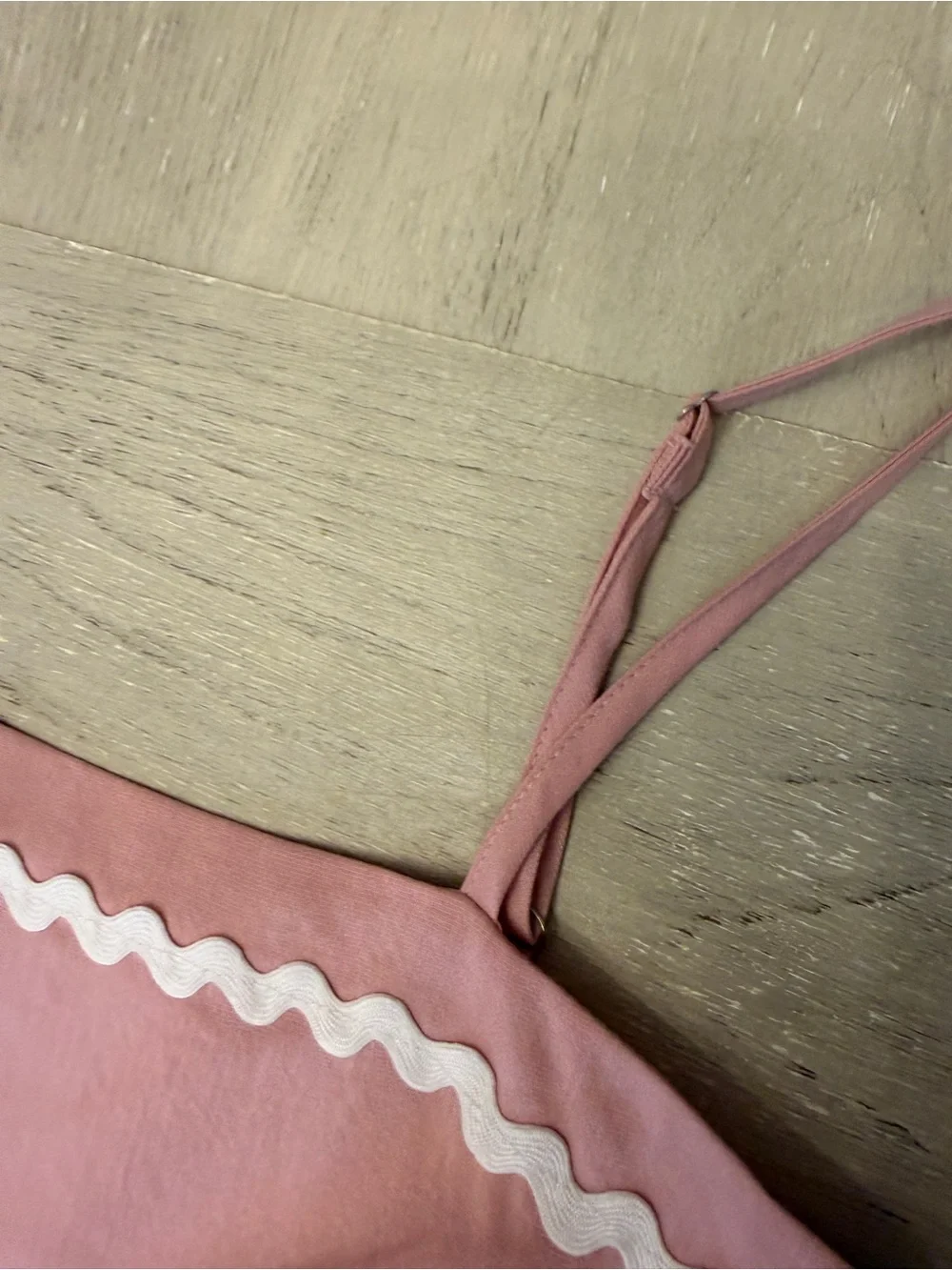 Women’s Pink Maxi Skirt with White Trim